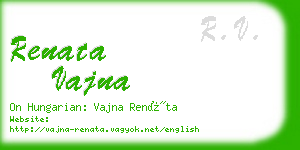 renata vajna business card